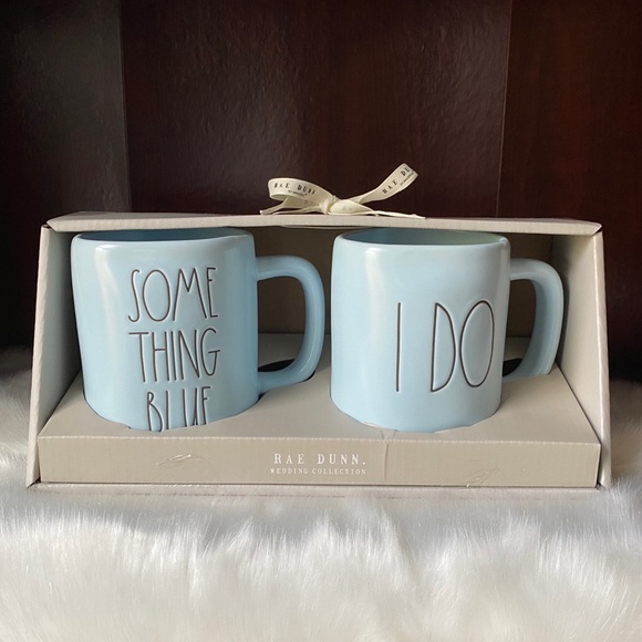 Rae Dunn Something Blue I Do Mugs - Picture 3 of 4